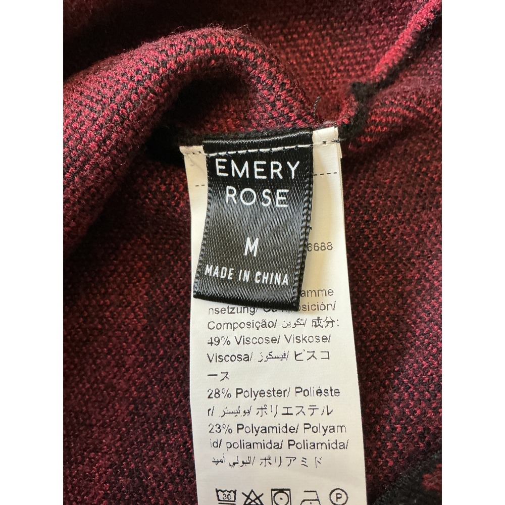 Emery Rose Womens Plaid Mock Neck Long Sleeve Bodycon Sweater Midi Dress Medium - Picture 4 of 9
